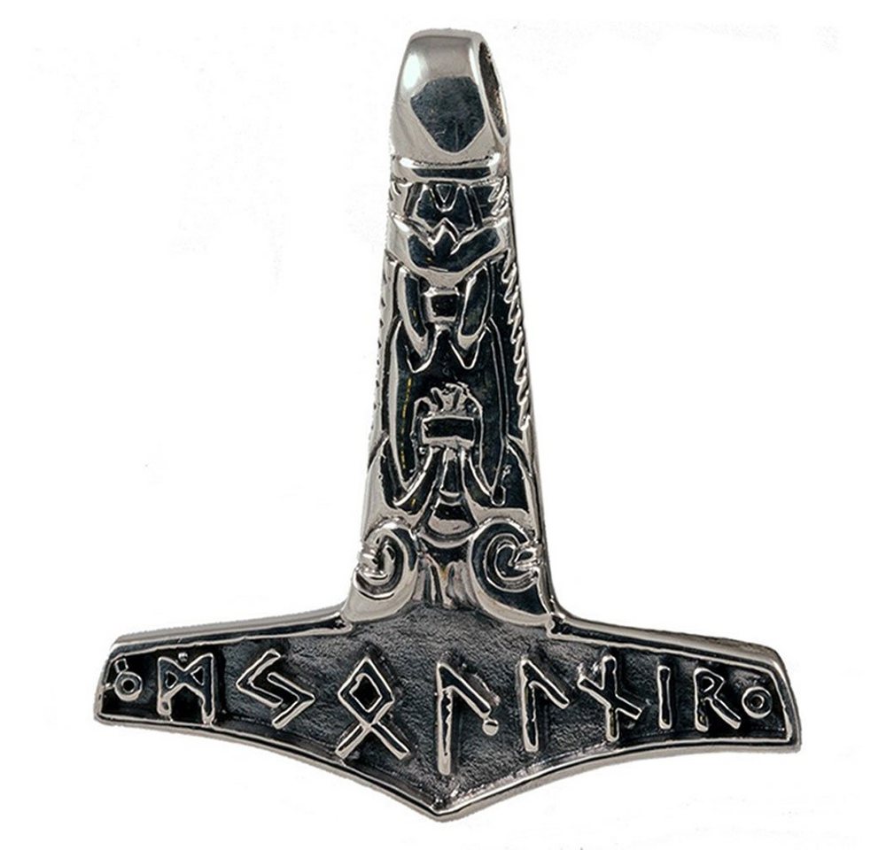 HOPLO Kettenanhänger Thorhammer Mjollnir Schmuck Anhänger 925er Silber Thorhammer 35x39mm von HOPLO