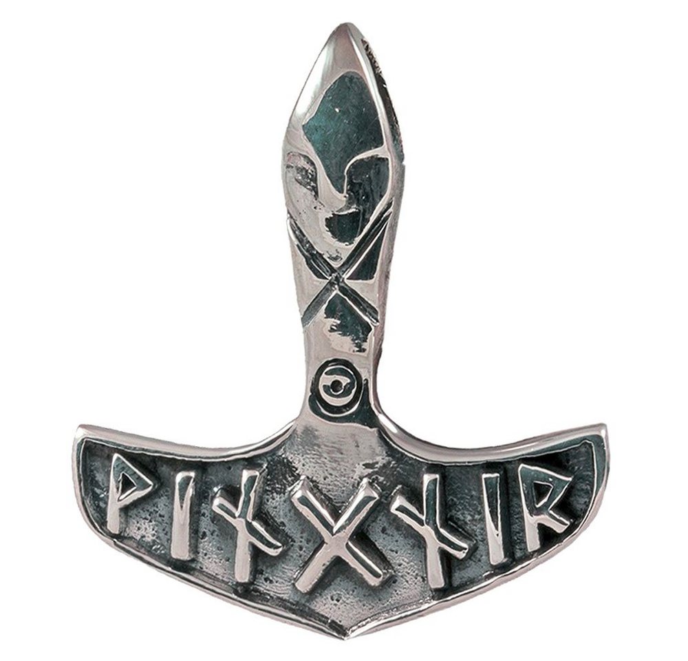 HOPLO Kettenanhänger Thorhammer Vingnir Runen Anhänger Silber Wikinger Viking Thor Hammer von HOPLO