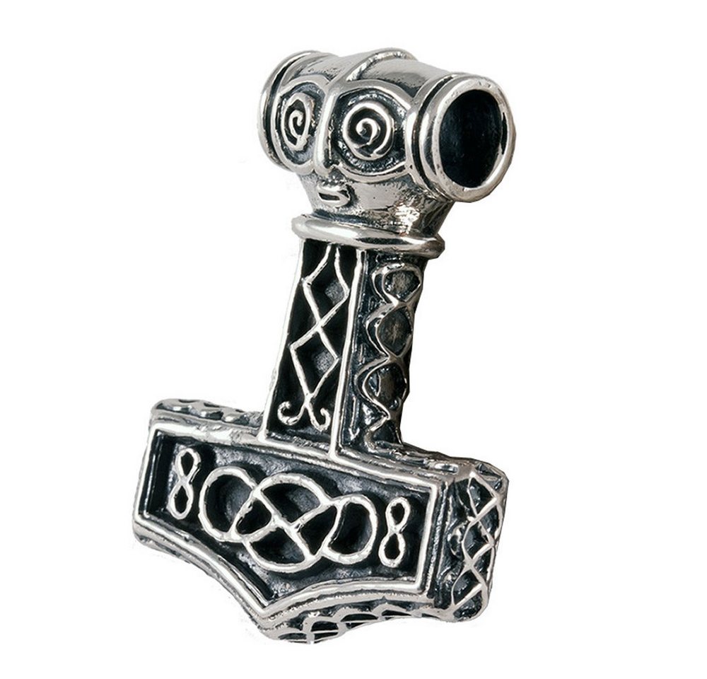 HOPLO Kettenanhänger Thors Hammer Schmuck Anhänger 925er Silber - Thorhammer - 34x26mm von HOPLO