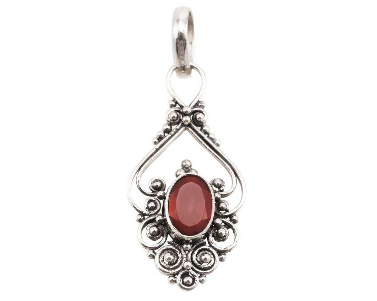 HOPLO Kettenanhänger mit echtem Granatstein Schmuck Anhänger 925er Silber - Vögel - 30x13mm HOPLO Kettenanhänger mit echtem Granatstein Schmuck Anhänger 925er Silber - Vögel - 30x13mm von HOPLO
