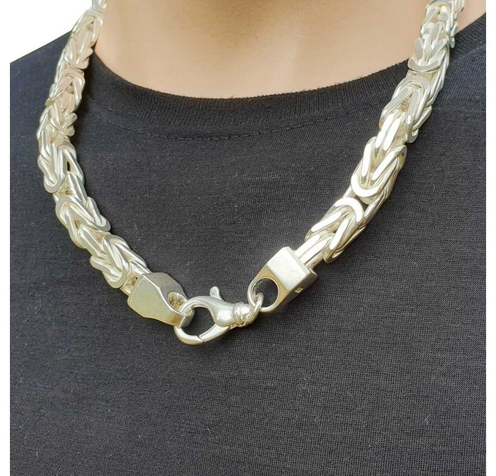 HOPLO Königskette Silberkette Königskette Länge 60cm - Breite 10,0mm - 925 Silber, Made in Germany von HOPLO