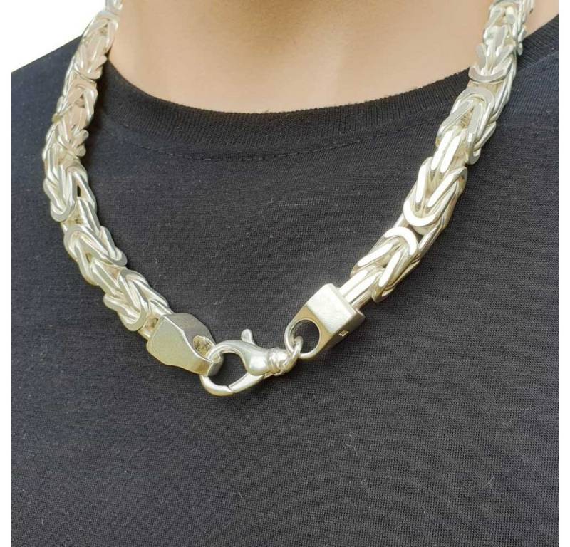 HOPLO Königskette Silberkette Königskette Länge 60cm - Breite 10,0mm - 925 Silber, Made in Germany von HOPLO