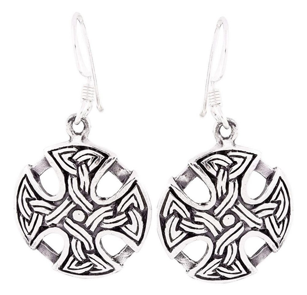 HOPLO Paar Ohrhänger Ohrhänger keltisches Kreuz Schmuck 925er Silber von HOPLO