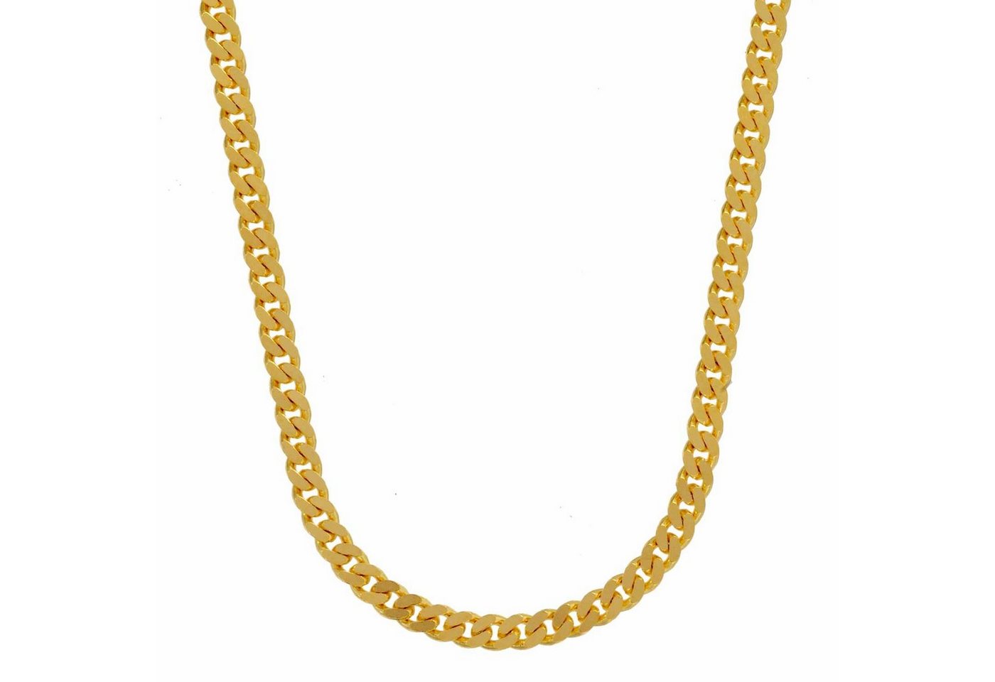 HOPLO Panzerkette Goldkette Panzerkette Länge 60cm - Breite 2,4mm - 585-14 Karat Gold, Made in Germany von HOPLO