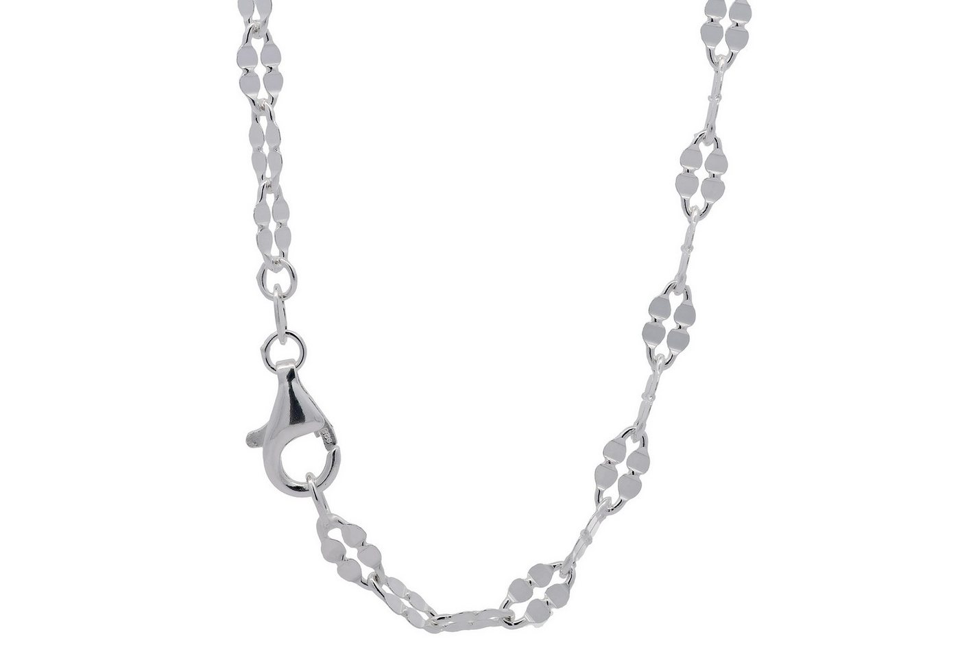 HOPLO Silberkette Silberkette Blumenkette Halskette 3,7 mm massiv 925 Silber, Made in Germany von HOPLO