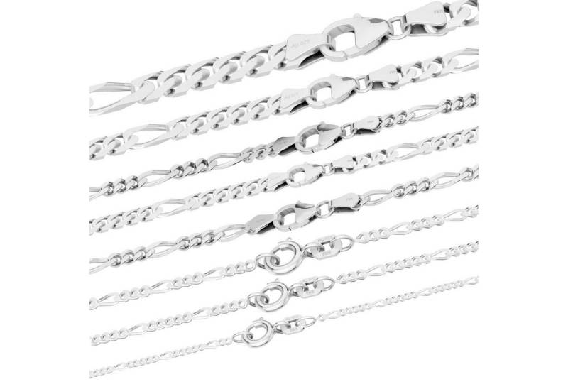 HOPLO Silberkette Silberkette Figarokette Länge 50cm - Breite 6,0mm - 925 Silber, Made in Germany von HOPLO
