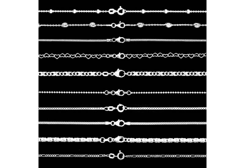 HOPLO Silberkette Silberkette Königskette Länge 70cm - Breite 2,5mm - 925 Silber, Made in Germany von HOPLO