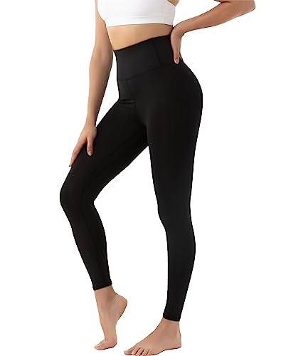 HOPLYNN 1er Sport Leggings Damen High Waist Yogahose Damen Blickdicht Streetwear Sporthose Laufhose für Yoga Gym Schwarz M von HOPLYNN