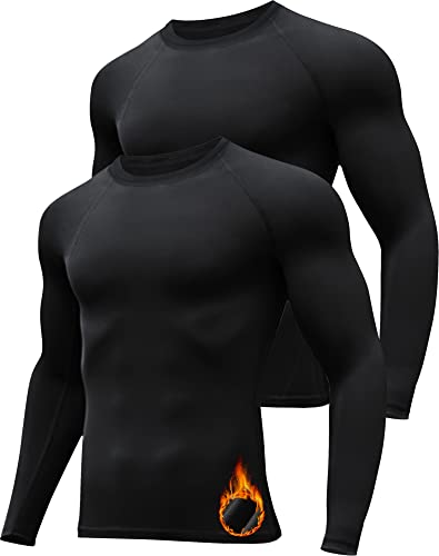 HOPLYNN 2er Kompressionsshirt Herren Langarm Thermo Unterwäsche Innenfleece Funktionsshirt Schwarz XXL HOPLYNN 2er Kompressionsshirt Herren Langarm Thermo Unterwäsche Innenfleece Funktionsshirt Schwarz XXL von HOPLYNN