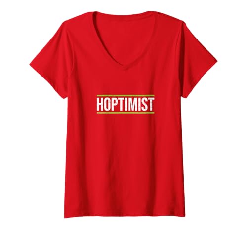 Damen HOPTIMIST Craft Beer T-Shirt T-Shirt mit V-Ausschnitt von HOPTIMIST - Craft Beer Designs