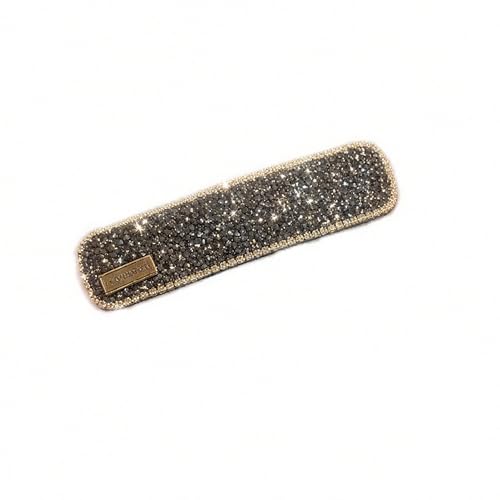 Strass-Haarspangen für Mädchen, ausgefallene Haarspange, Haarschmuck für Damen, dekorative Perlen-Haarspangen für den täglichen Gebrauch, Party, Abschlussball, Dunkelgrau, 1 Stück Strass-Haarspangen für Mädchen, ausgefallene Haarspange, Haarschmuck für Damen, dekorative Perlen-Haarspangen für den täglichen Gebrauch, Party, Abschlussball, Dunkelgrau, 1 Stück von HOQOCAAPP
