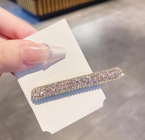Strass-Haarspangen für Mädchen, ausgefallene Haarspange, Haarschmuck für Damen, dekorative Perlen-Haarspangen für den täglichen Gebrauch, Party, Abschlussball, Goldrosa, 1 Stück Strass-Haarspangen für Mädchen, ausgefallene Haarspange, Haarschmuck für Damen, dekorative Perlen-Haarspangen für den täglichen Gebrauch, Party, Abschlussball, Goldrosa, 1 Stück von HOQOCAAPP
