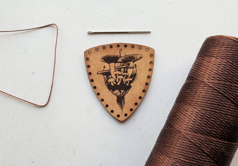 Pilz Aufnäher Handgefärbter Aufnäher Aus Leder von HORD