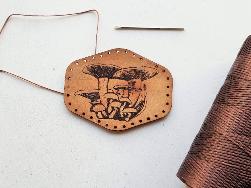 Pilz Aufnäher Handgefärbter Aufnäher Aus Leder von HORD