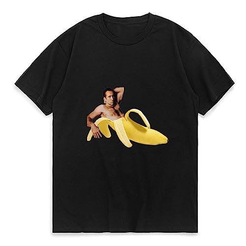 MLG T Shirt Men Women Nicolas Cage In A Banana Yellow T-Shirt Short Sleeve Summer Cotton Fun Graphic Print Tees Man Black L MLG T Shirt Men Women Nicolas Cage In A Banana Yellow T-Shirt Short Sleeve Summer Cotton Fun Graphic Print Tees Man Black L von HOREB