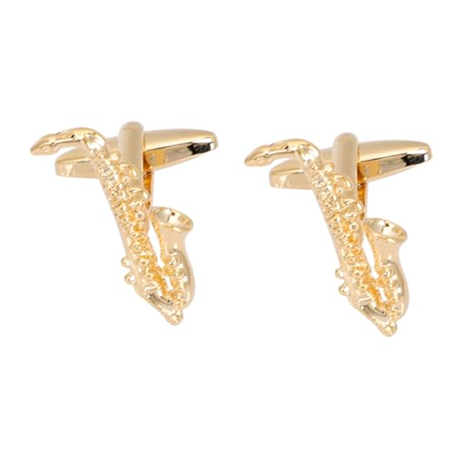 HORIALENCE 1 Paar Saxophonförmige Manschettenknöpfe für Herren Kreative Cufflinks für Formelle Anlässe Hochzeiten und Business Meetings Elegantes Design mit Feinen Details von HORIALENCE