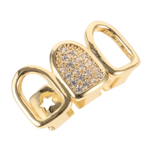 HORIALENCE Zahngrills Satz für Männer und Frauen Goldzahn Abnehmbar Komfortabel für Fotoshootings Partys und Cosplay von HORIALENCE