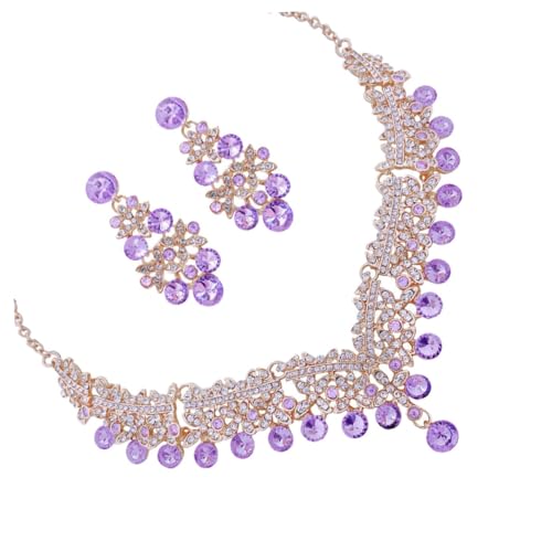 HORIALENCE 1 Satz Wunderschönes Schmuckset für Damen Strass Halskette und Ohrringe Gold für Hochzeiten Partys und Besondere Anlässe für Freundinnen und Familie HORIALENCE 1 Satz Wunderschönes Schmuckset für Damen Strass Halskette und Ohrringe Gold für Hochzeiten Partys und Besondere Anlässe für Freundinnen und Familie von HORIALENCE