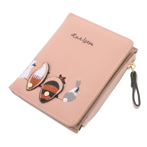 HORIALENCE 1 Stück Faltbares Tier Geldbörse für Damen Multifunktionale Kartenhalterung Große Kapazität Leicht Kompakt für Kreditkarten Ausweise Münzen Rosa von HORIALENCE