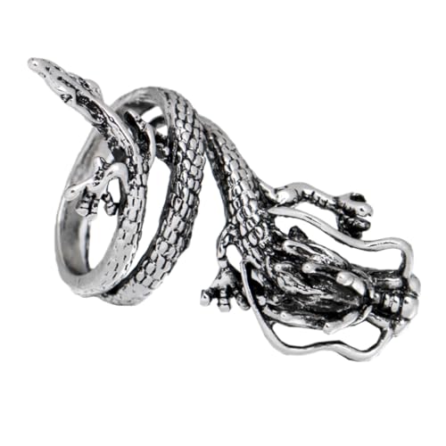 HORIALENCE 1 Stück Kreativer Drachenring für Herren Retro Design Modisches Accessoire für Anlässe Dekorativ und Praktisch Verarbeitet als von HORIALENCE