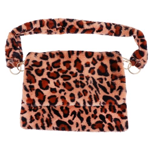 HORIALENCE Plüsch Damentasche Mit Leopardenmuster Freizeit Und Partytasche Für Frauen Modische Schultertasche Bequeme Und Geräumige Tasche von HORIALENCE