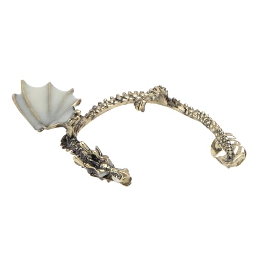 HORIALENCE Leuchtende Drachen Ohrclips Für Damen Und Herren Punk Stil Edelstahl Nachtclub Ohrschmuck Hypoallergen Mit Strasssteinen Einzigartiges Design von HORIALENCE