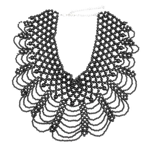 HORIALENCE 1 Stück Stylish Fake Collar Choker Hochwertigem Material Handgewebt Sechs Schichten Wellenmuster für Partys und Besondere Anlässe Passend zu Kleidern und Pullovern von HORIALENCE