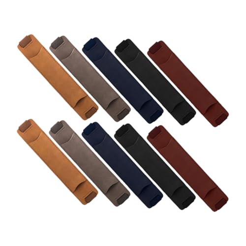 HORIALENCE 10 Stück Etui Elastizerbänderhalter Notebook-Stifttasche Buch Bleistifthalter Stifthalter mit Gummiband Ordner-Stifthalter Elastische Stifthülle Journalstifthalter elastisch Pu von HORIALENCE