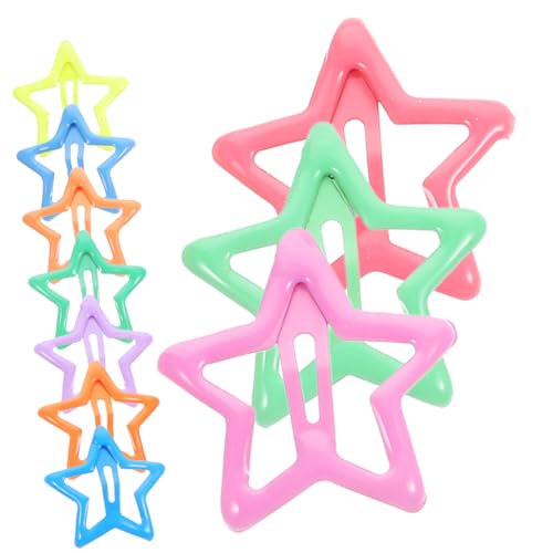 HORIALENCE 10 Stück Teiliges Haarspangen aus Sicherem Metall Bunte Stern Haarschmuck für Kleine Mädchen Schonende Snap Clips für Alltag Party und Hochzeit Haarspangen von HORIALENCE