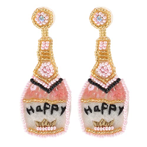 HORIALENCE 1Paar Perlenohrringe für Frauen Handgefertigte Boho Ohrhänger mit Champagnerfarbenen Perlen Leichtes Design Perfektes Accessoire für Geschenkidee für Besondere HORIALENCE 1Paar Perlenohrringe für Frauen Handgefertigte Boho Ohrhänger mit Champagnerfarbenen Perlen Leichtes Design Perfektes Accessoire für Geschenkidee für Besondere von HORIALENCE