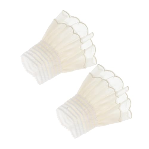 HORIALENCE 1Paar Rüschen Handgelenkmanschetten für Damen Fake für Hochzeiten Partys Cosplay Bequeme Vielseitig Kombinierbar Material Modischer von HORIALENCE