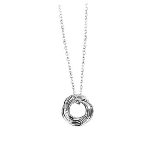 HORIALENCE 1Stück Silber Halskette mit Geometrischem Ring Anhänger Clavicle Kette für Damen Valentinstag Perfektes von HORIALENCE