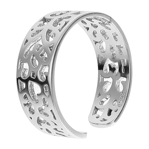 HORIALENCE 1Stück Silber Verstellbarer Zehenring Kreativer Ethnischer Schmuck Modischer Offener Ring für Frauen Leichtes Langlebiges Design Jede Gelegenheit von HORIALENCE