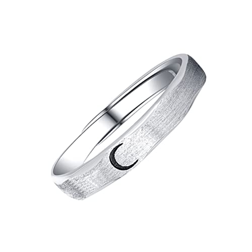 HORIALENCE Paarring Aus Silber Verstellbar Für Finger Schmuckring Mit Mond Und Licht Design Für Verlobung Party Und Reisen von HORIALENCE