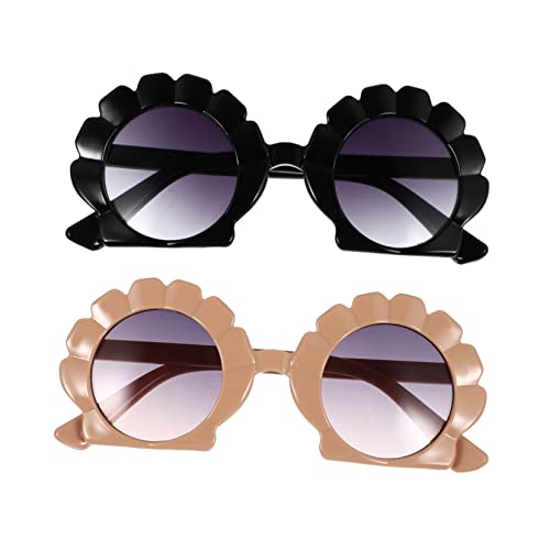 HORIALENCE 2 Paare Sonnenbrillen Fashionable Shell Design UV Schutz für Partys und Outdoor Aktivitäten Schwarz Orange HORIALENCE 2 Paare Sonnenbrillen Fashionable Shell Design UV Schutz für Partys und Outdoor Aktivitäten Schwarz Orange von HORIALENCE