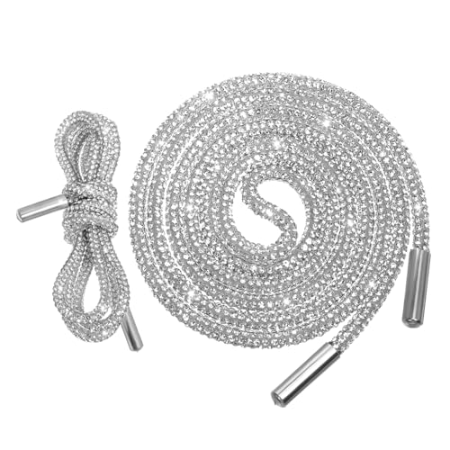 HORIALENCE 2 Stück Bling Schnürsenkel für Sneaker Glitzer Kordelzug 120cm Ersatz Schnürsenkel mit Strasssteinen Pflegeleicht und Dekorativ für Erwachsene und Kinder HORIALENCE 2 Stück Bling Schnürsenkel für Sneaker Glitzer Kordelzug 120cm Ersatz Schnürsenkel mit Strasssteinen Pflegeleicht und Dekorativ für Erwachsene und Kinder von HORIALENCE