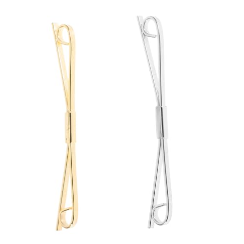 HORIALENCE 2 Stück Chic Kupfer Cardigan Clips Brosche für Kleidung Verhindert Verrutschen für Pullover und Schals Gold und Silber Einfache Handhabung Attraktives Design von HORIALENCE