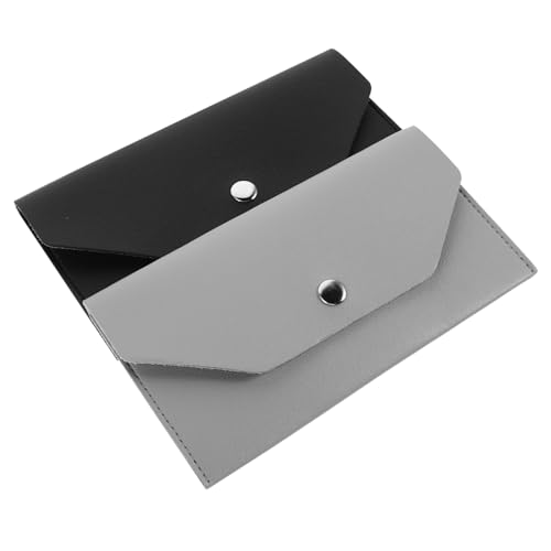 HORIALENCE 2 Stück Damen Wallet aus Kratzfestem PU Kompakte Münzgeldbörse mit Sicherem Druckknopf Multifunktionaler Kartenhalter und Geldorganizer für Reisen und Alltag in Schwarz von HORIALENCE