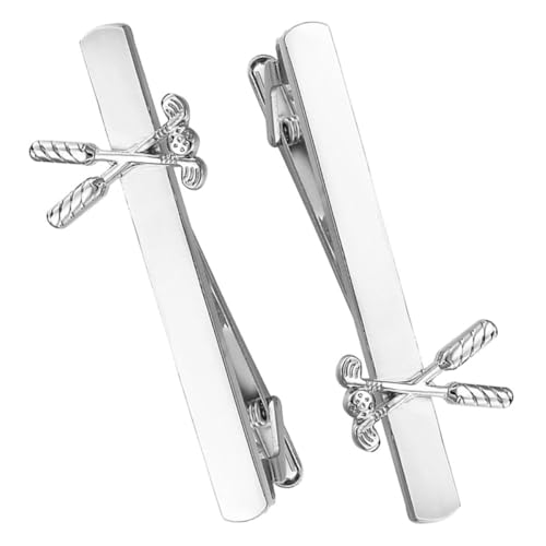 HORIALENCE 2 Stück Golf Krawattenklammern Stilvolle Necktie Clips Zinklegierung für Herren Elegantes Accessoire für Geschäfts Feiertagsfeiern Perfektes für Väter Ehemänner von HORIALENCE