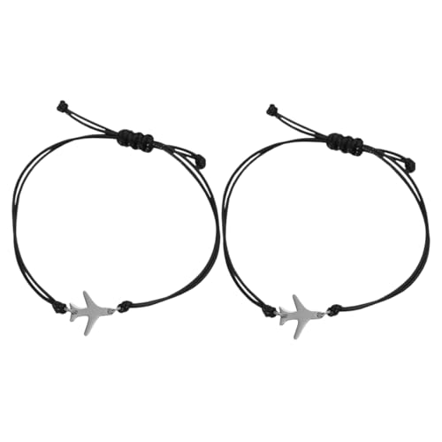 HORIALENCE Verstellbares Flugzeug Armband 2 Stücke Geflochtenes Seilarmband für Männer und Frauen Minimalistisches Freundschaftsarmband für Reisen Komfortabel und Stilvoll von HORIALENCE