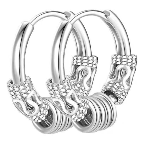 HORIALENCE 2 Stück Minimalistische Drachen ohrringe Creolen Herren Damen Statement Schmuck Leicht Langlebig Modisches Totem design Komfortabel für Alltag und Besondere Anlässe von HORIALENCE