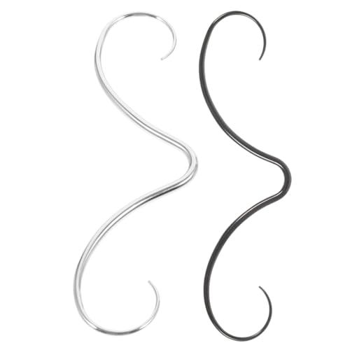 HORIALENCE 2 Stück Schnurrbart Nasenring Piercing Ring Nasenschmuck Verstellbar Langlebig für Damen und Herren für Festivals von HORIALENCE
