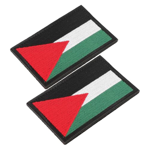 HORIALENCE 2 Stück Palästinensische Armbinde Brosche mit Landesflagge Aufnäher für Kleidung Palästina-Pin-Brosche Abzeichen Zubehör Palästina Brosche Anstecknadel Rucksack-Abzeichen Polyester von HORIALENCE
