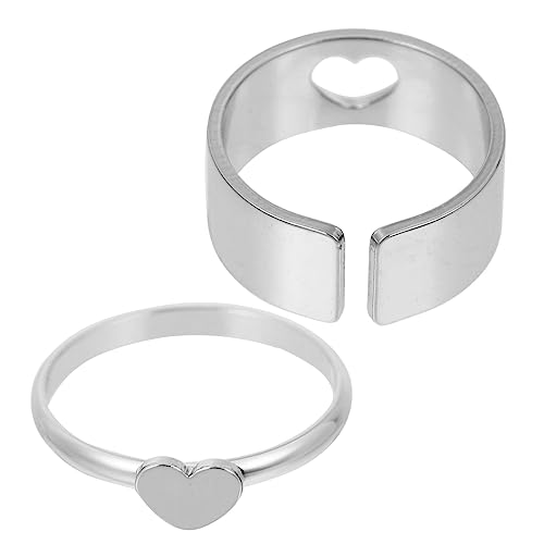 HORIALENCE 2 Stück Ringe für Liebende Romantische Kreative Trauringe Hochwertigem Komfortabel Langlebig Chic Schmuck für Damen und Herren für Verlobung und Jahrestage von HORIALENCE
