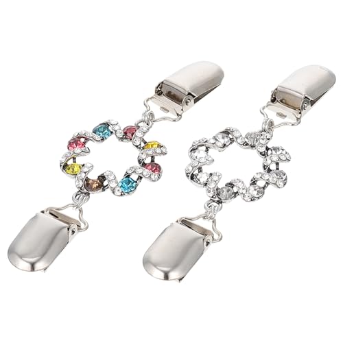 HORIALENCE 2 Stück Schal Clips Strass Stilvolle Broschen für Pullover und Cardigans Hochwertige Accessoires zur Fixierung von Schals und Tüchern von HORIALENCE