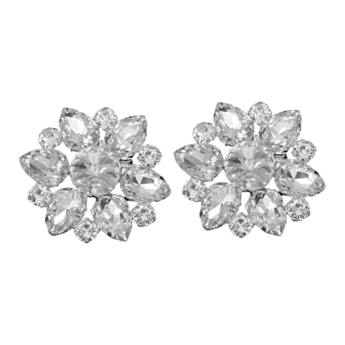 HORIALENCE 2 Stück Strass Schuhschnallen für Damen Abnehmbare Schuhclips Legierung Dekoration für Hochzeiten und Bankette Geeignet für High Heels und Schuhe von HORIALENCE