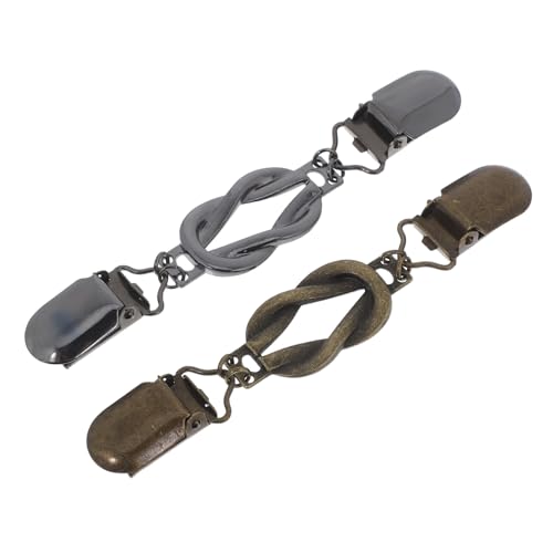 HORIALENCE 2 Stück Vintage Cardigan Clips aus Langlebiger Legierung Vielseitige Schal und Kragenhalter für Damen Minimalistisches Design für Stilvolle Strickjacken Umhänge und Schals von HORIALENCE