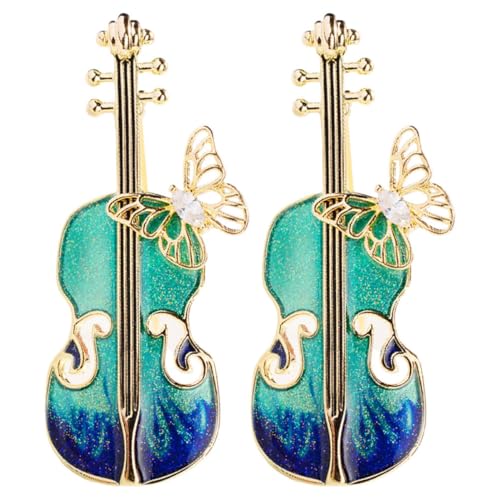 HORIALENCE 2 Stück Violine Brosche Geigenbrosche Für Kleidung Brosche Für Musikinstrumente Kleidung Brosche Pin Hochzeitsbrosche Anstecknadel Brosche Für Damen Anzug Reversnadel Zinklegierung von HORIALENCE