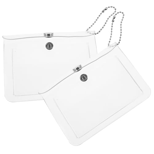 HORIALENCE 2stücke Transparente Notizbuchhülle Praktische Aufbewahrungstasche Für Münzen Karten Und Dokumente Mit Druckknopfverschluss Für Reisen Und Alltag von HORIALENCE