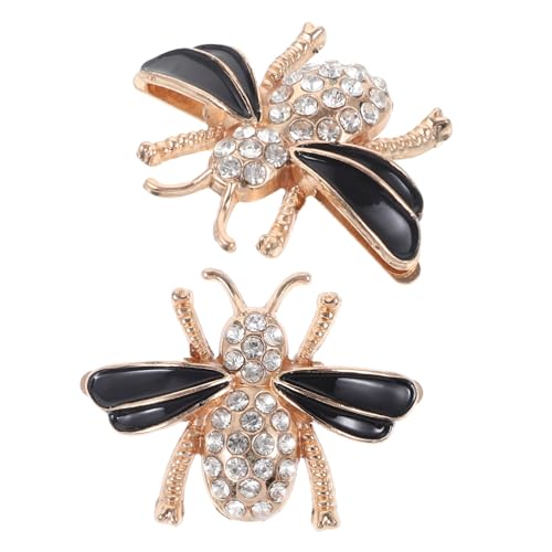 HORIALENCE 2 Stück Damen Schuhclips Bienenform Dekorative Schuhschnallen Metall Einfache Anbringung für und Damenschuhe Schuhschmuck für Verschiedene Anlässe von HORIALENCE
